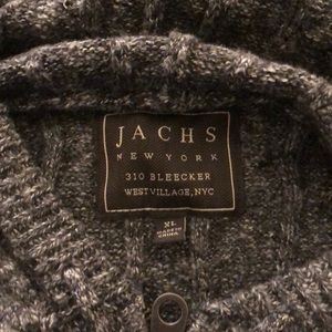 Slate Grey xl zip up sweater - cable knit - w hood